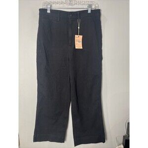 Quince Jeans Women's size 30 Black Straight Leg Cropped Cotton Stretch